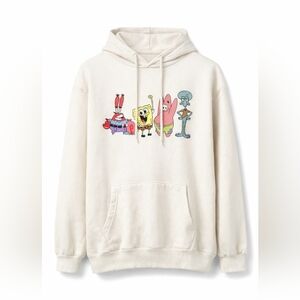 SpongeBob SquarePants Hoodie Size L Graphic Cartoon Nickelodeon Pullover Sweatsh